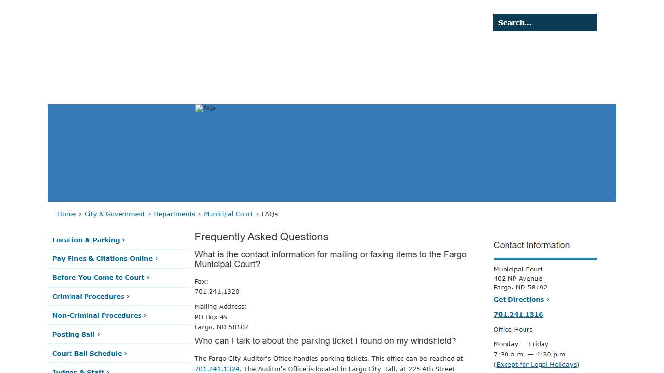 The City of Fargo - FAQs